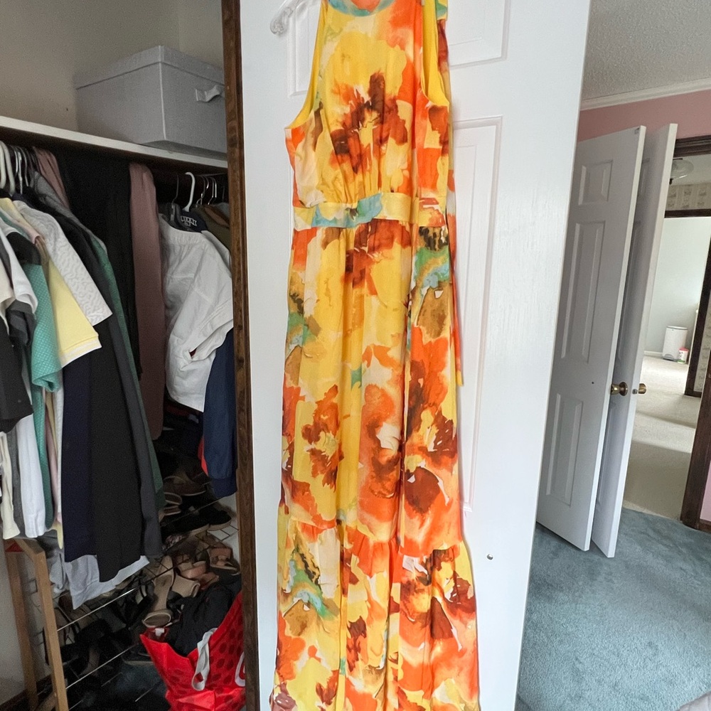 Vibrant Floral Maxi Dress